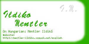 ildiko mentler business card