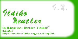 ildiko mentler business card